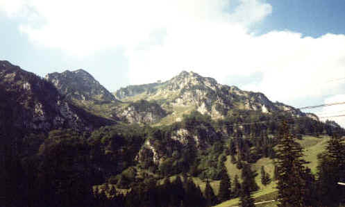 Mittelstation mit Blick auf Hochfelln